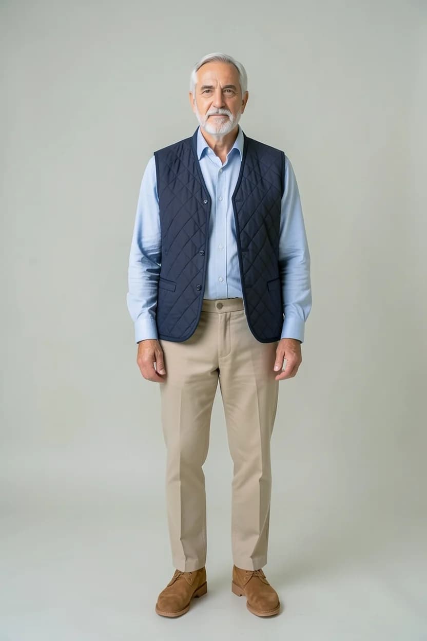 Murat in the mirror wearing the Weekend walk outfit